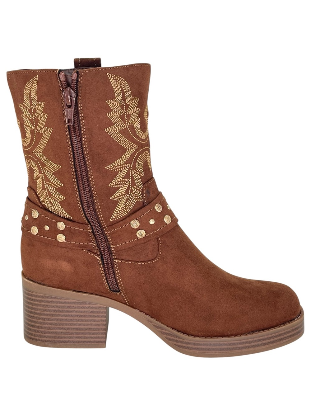 Sun + Stone Norahh Brown Western Style Womens Ankle Boots Size 7.5M - Picture 5 of 12